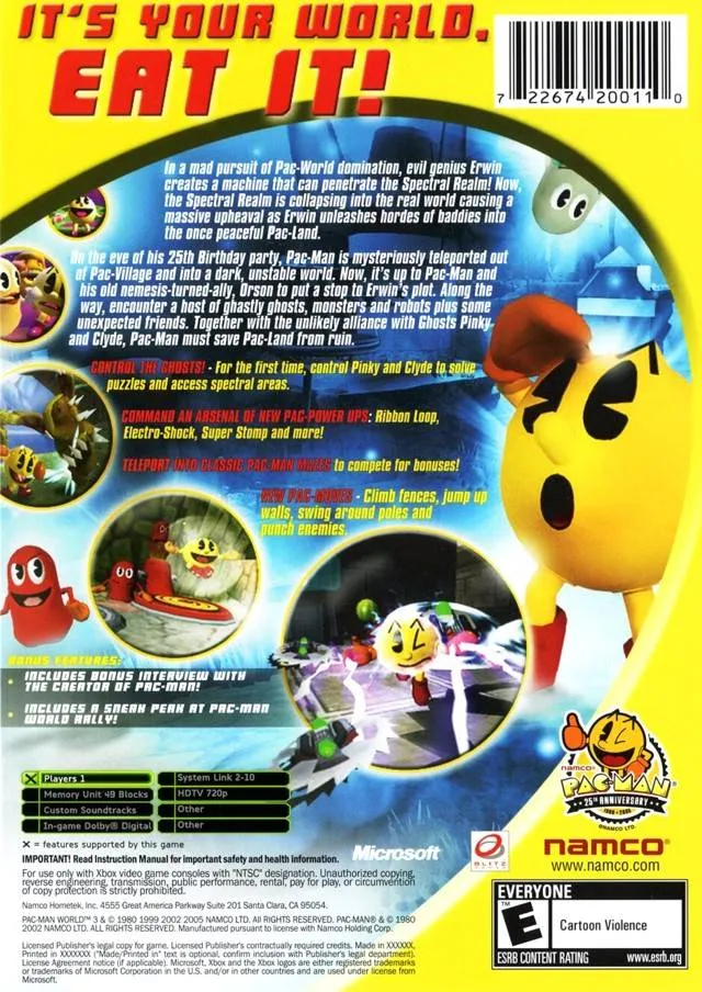 Pac-Man World 3 box back