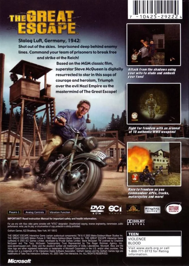 The Great Escape box back