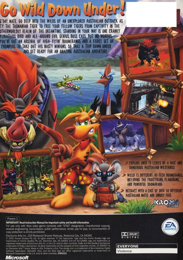 Ty the Tasmanian Tiger box back