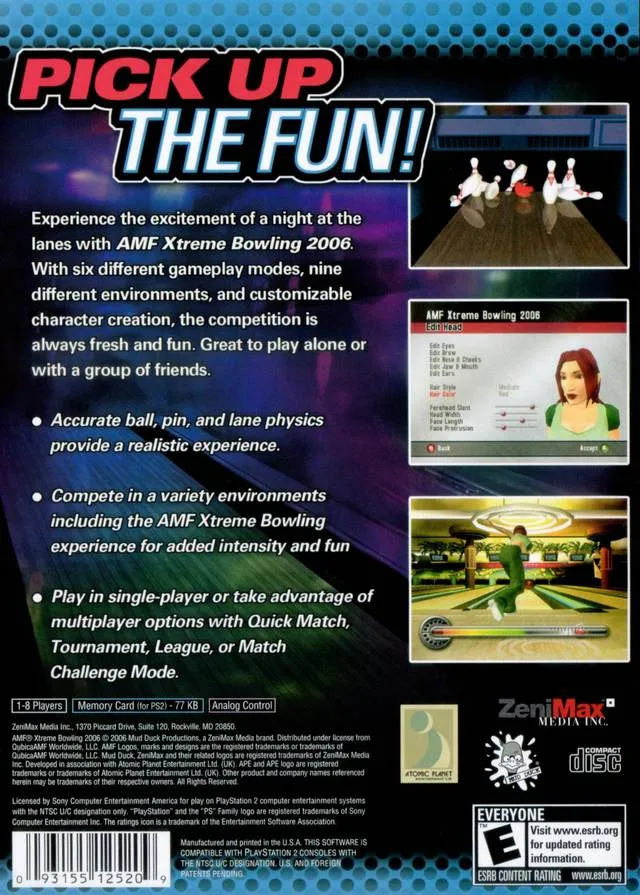 AMF Xtreme Bowling box back