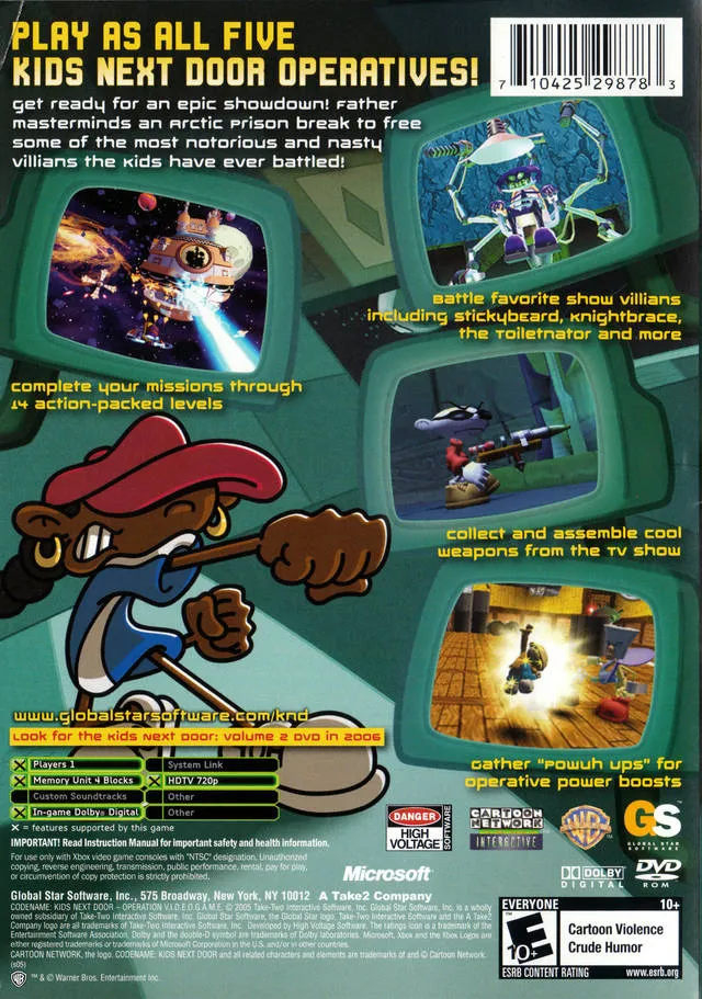 Codename: Kids Next Door: Operation: V.I.D.E.O.G.A.M.E. box back