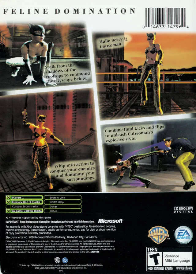 Catwoman box back