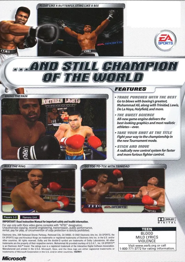 Knockout Kings 2002 box back
