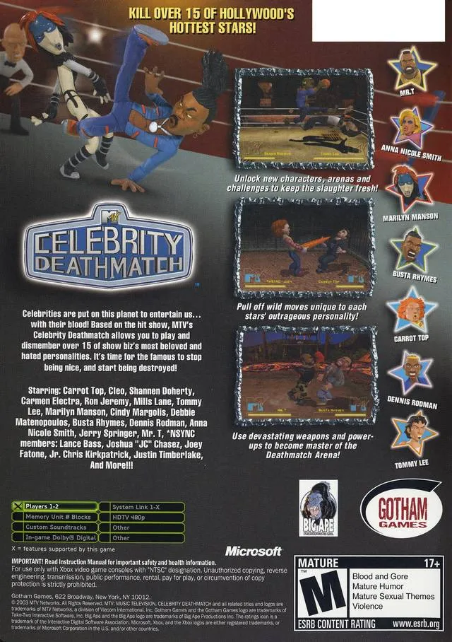 MTV Celebrity Deathmatch box back
