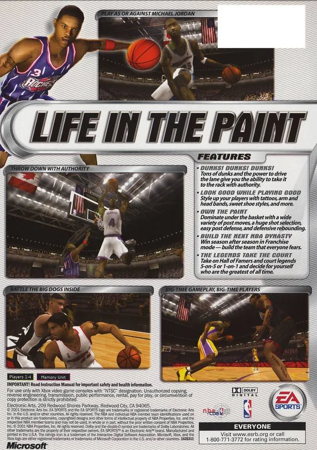NBA Live 2002 box back