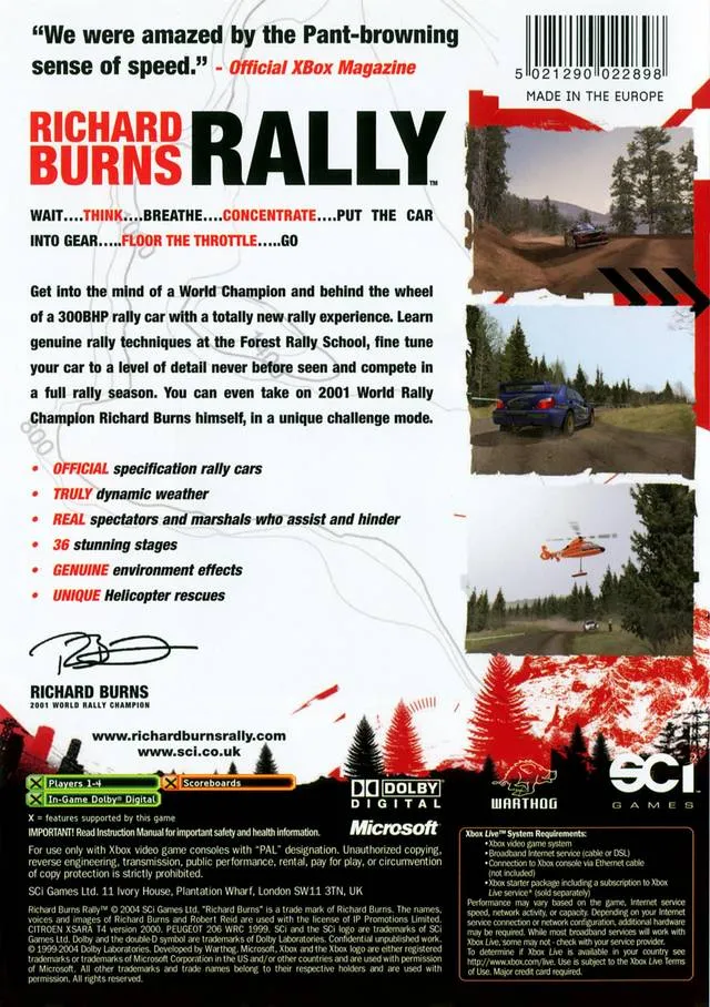 Richard Burns Rally box back