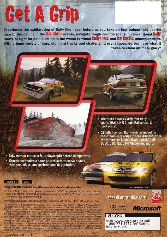 RalliSport Challenge box back