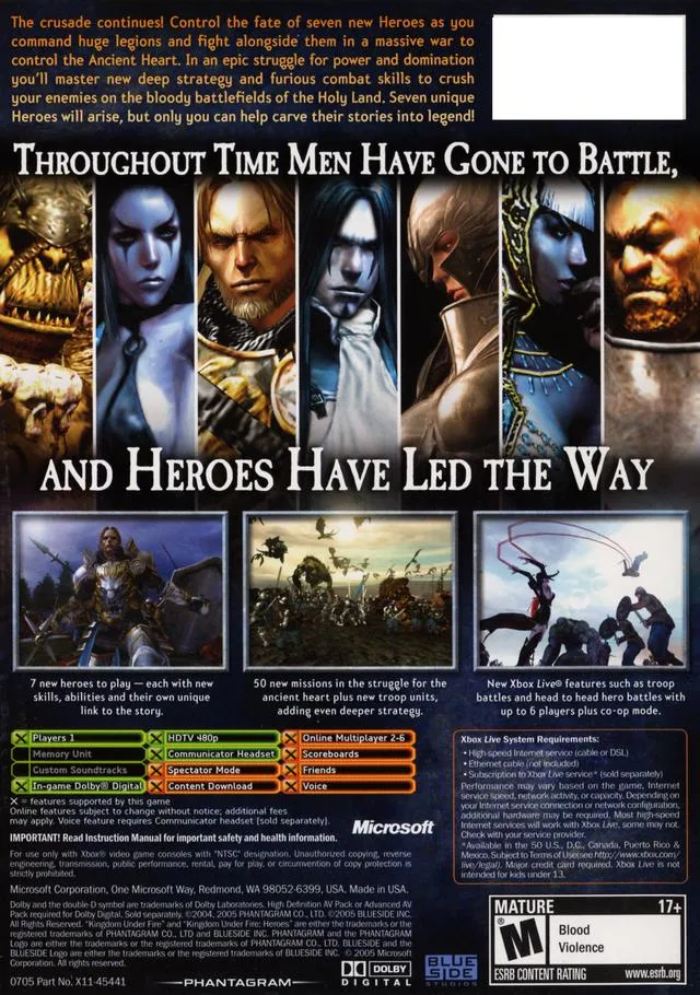 Kingdom Under Fire: Heroes box back