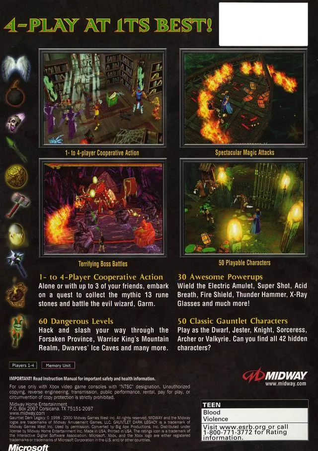 Gauntlet: Dark Legacy box back