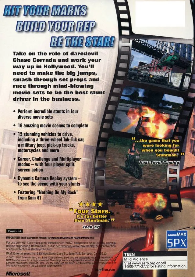 Chase: Hollywood Stunt Driver box back