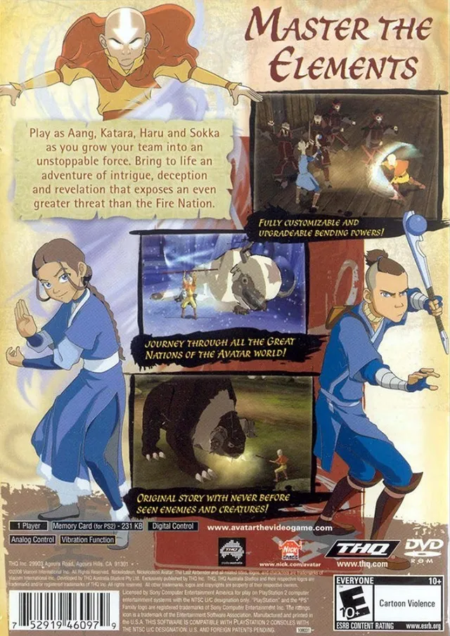 Avatar: The Last Airbender box back