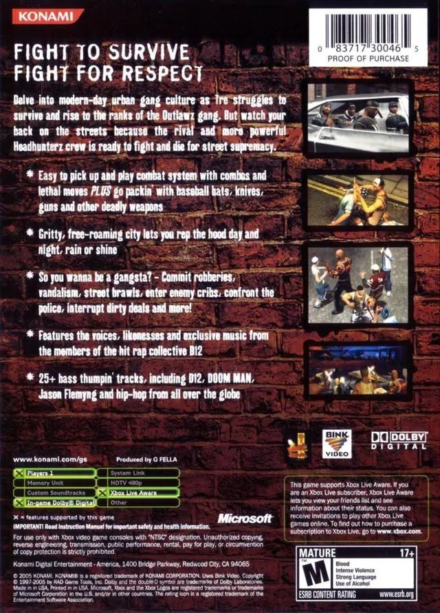 Crime Life: Gang Wars box back