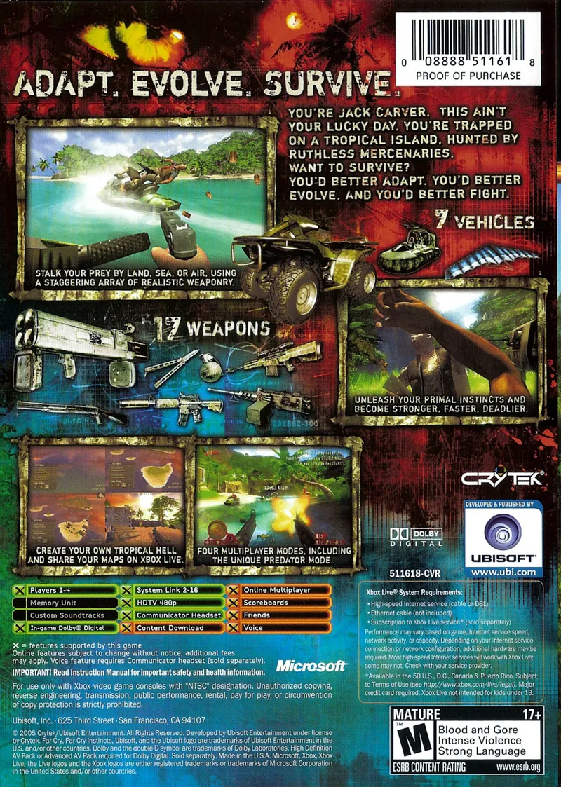 Far Cry Instincts box back