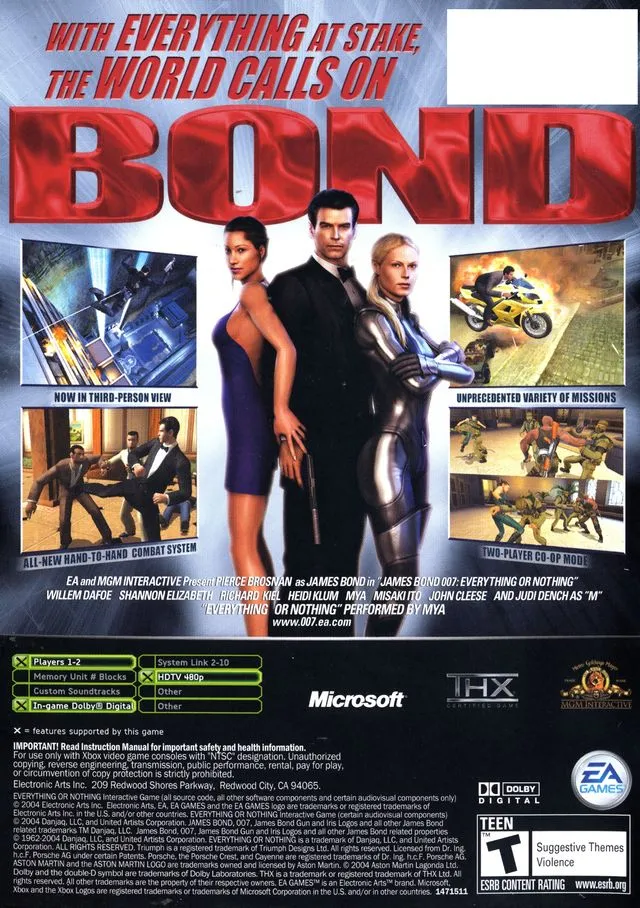 007: Everything or Nothing box back