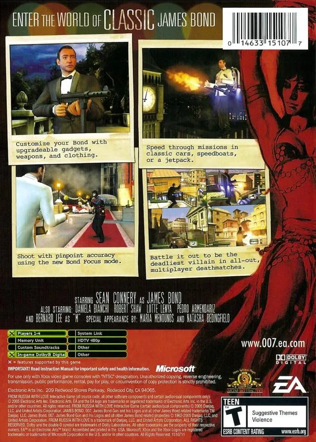 007: From Russia with Love box back