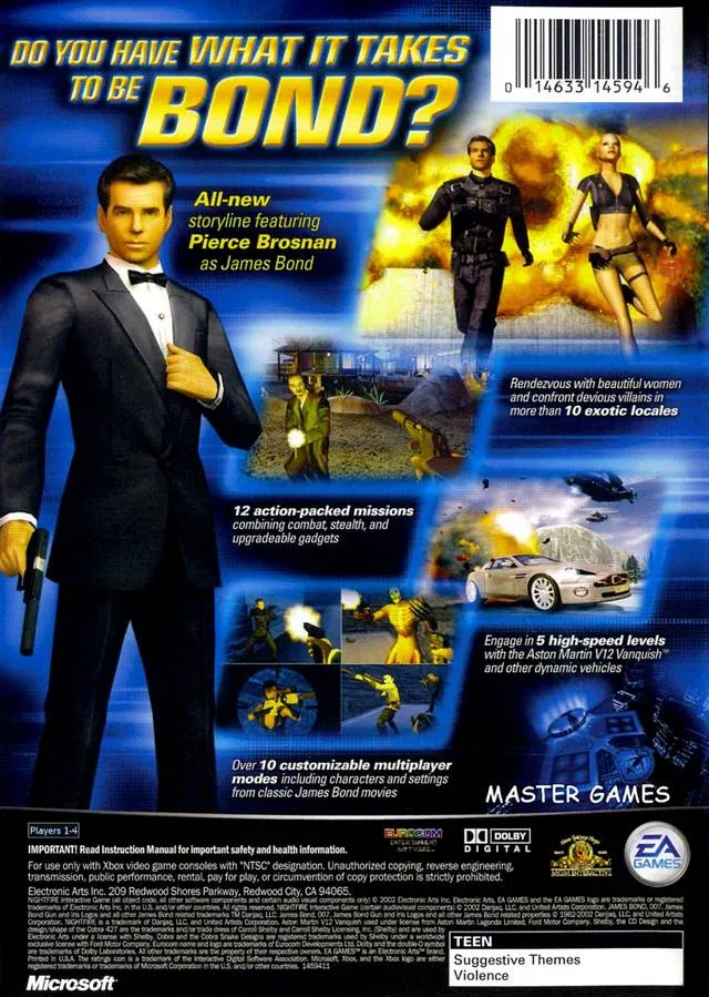 007: Nightfire box back