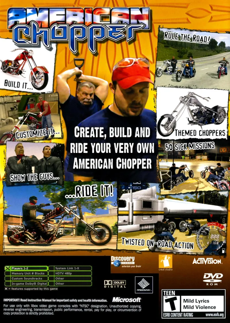 American Chopper box back