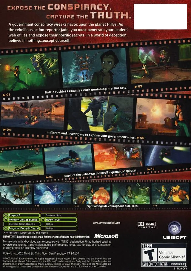 Beyond Good & Evil box back