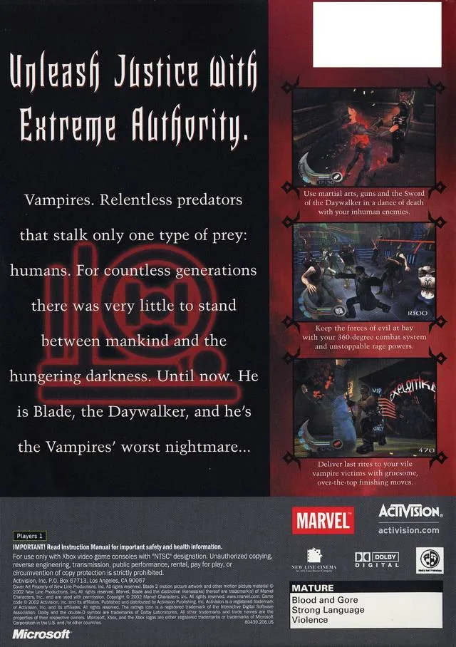 Blade II box back