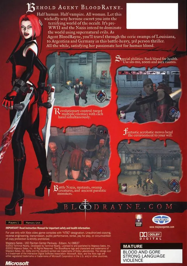 BloodRayne box back