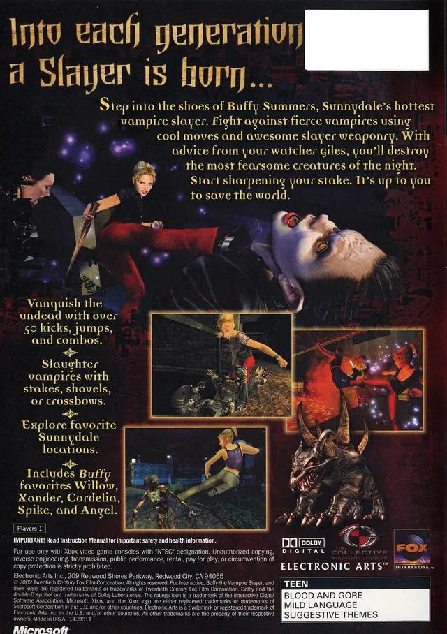 Buffy the Vampire Slayer box back