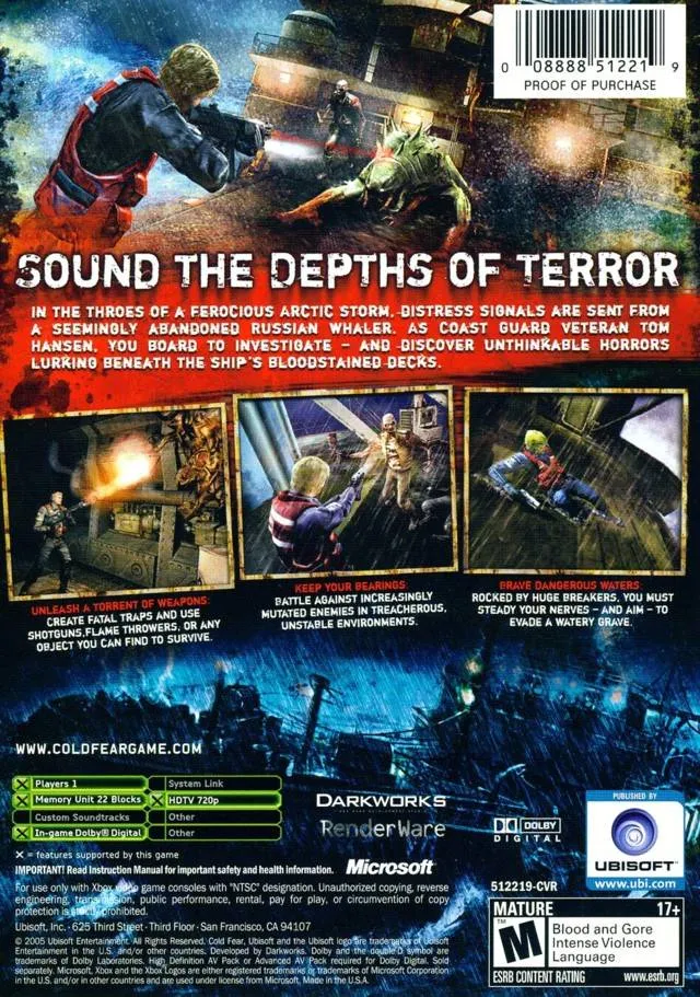 Cold Fear box back