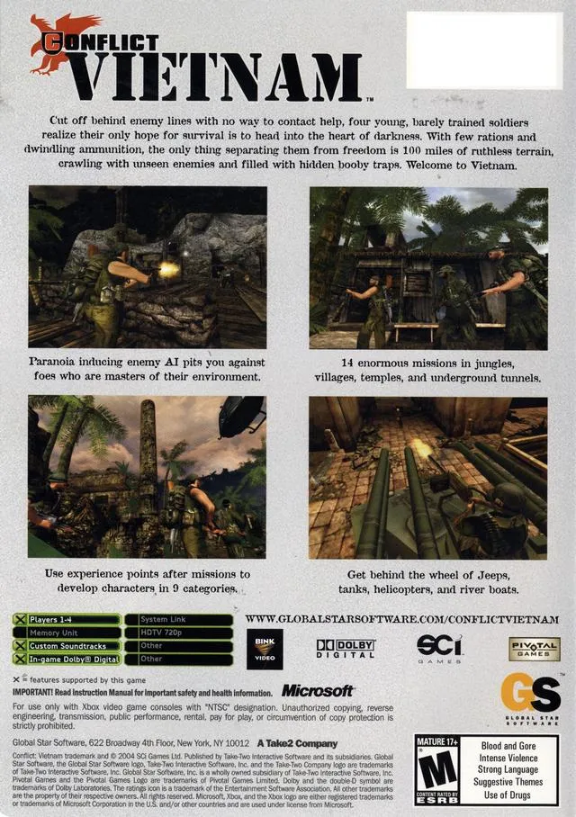 Conflict: Vietnam box back