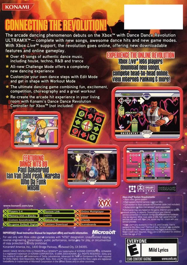 Dance Dance Revolution: Ultramix box back