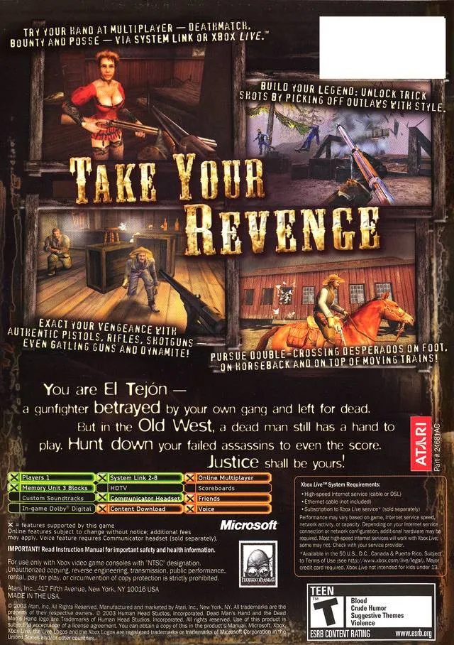 Dead Man's Hand box back