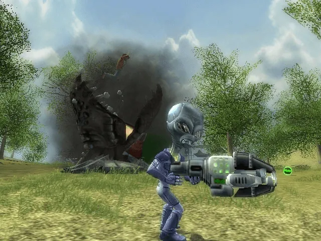 Backdrop artwork for Destroy All Humans! 2