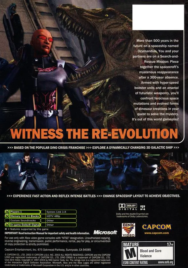 Dino Crisis 3 box back