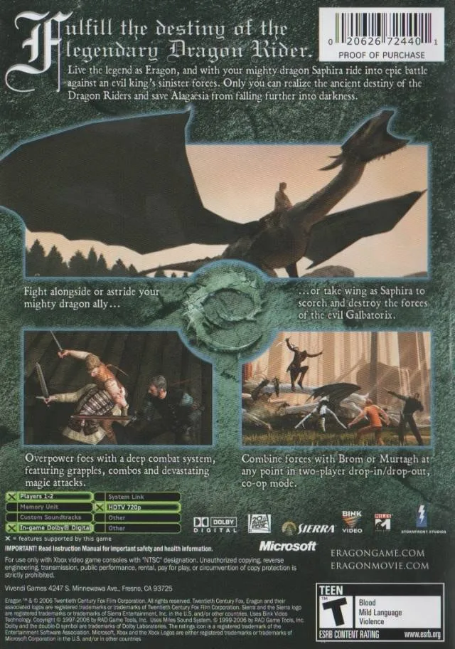 Eragon box back