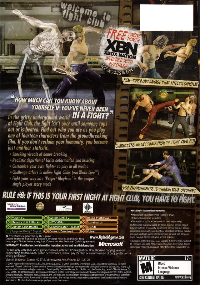 Fight Club box back