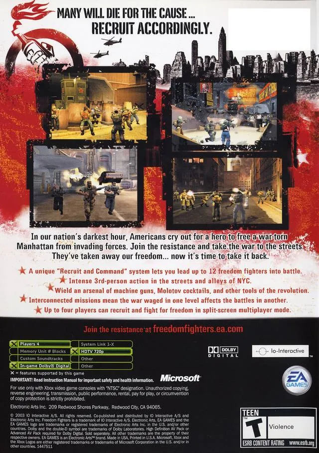 Freedom Fighters box back