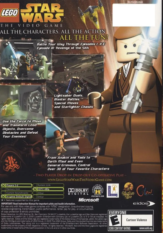 LEGO Star Wars: The Video Game box back