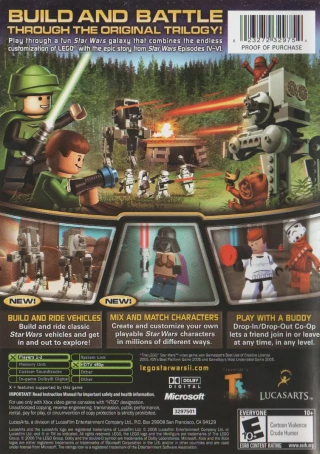 LEGO Star Wars II: The Original Trilogy box back