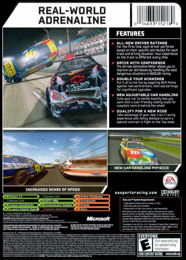 NASCAR 07 box back