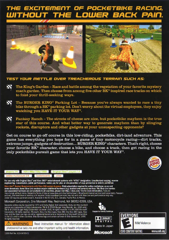 PocketBike Racer box back