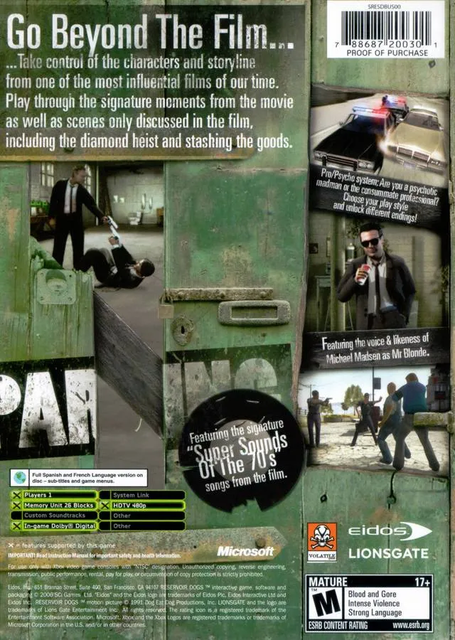 Reservoir Dogs box back
