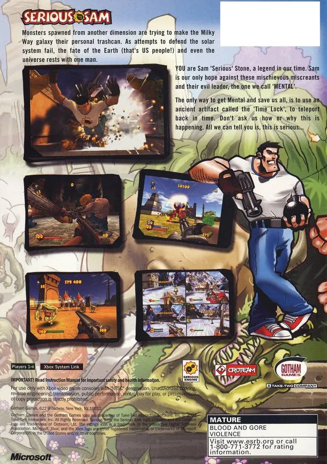 Serious Sam box back
