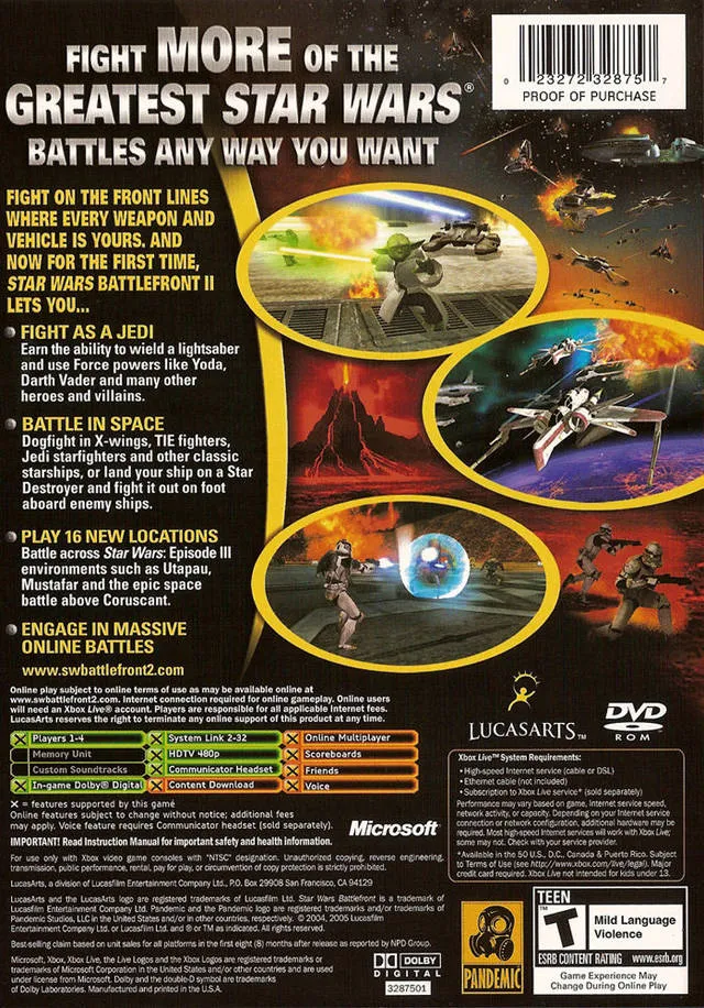 Star Wars: Battlefront II box back