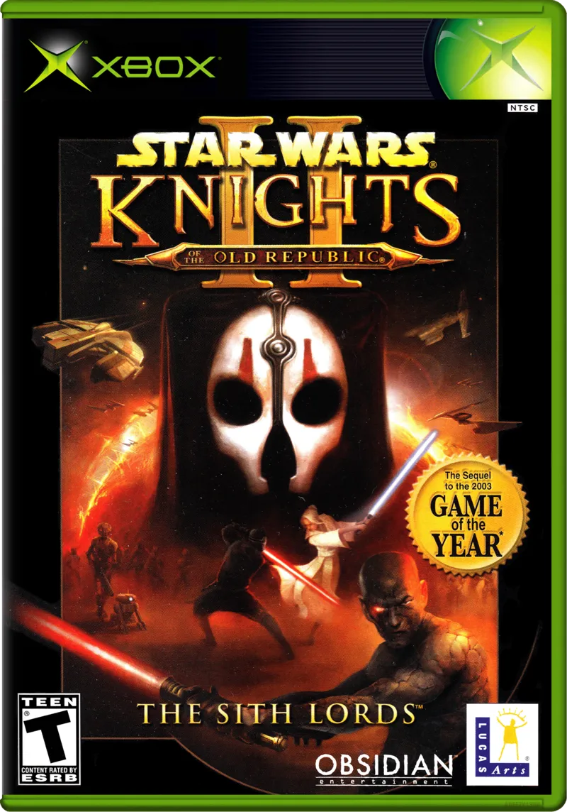Star Wars: Knights of the Old Republic II: The Sith Lords cover art for Microsoft Xbox
