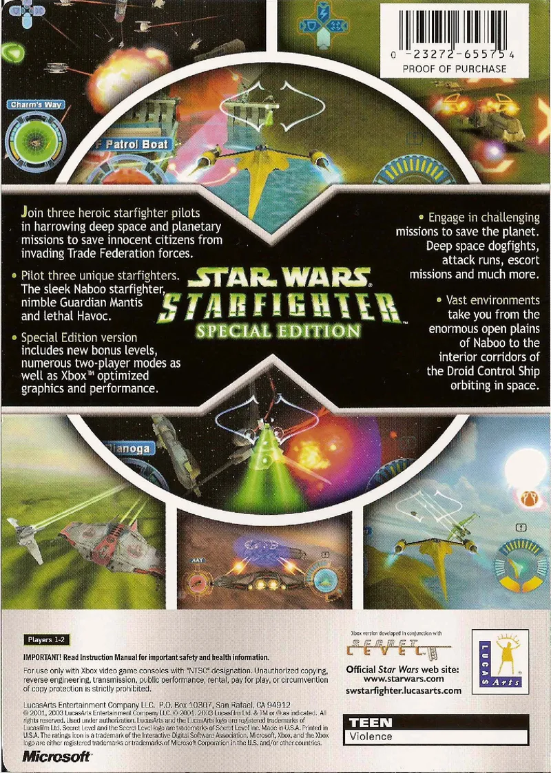 Star Wars: Starfighter Special Edition box back