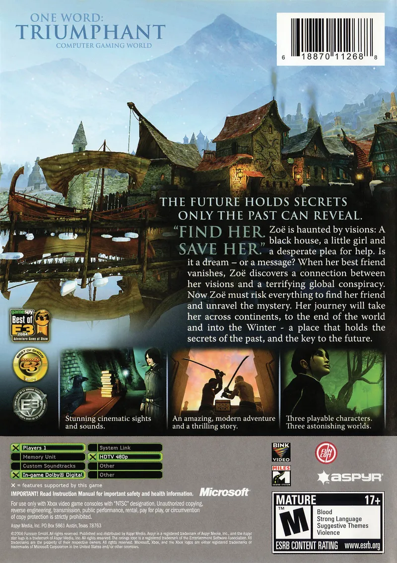 Dreamfall: The Longest Journey box back