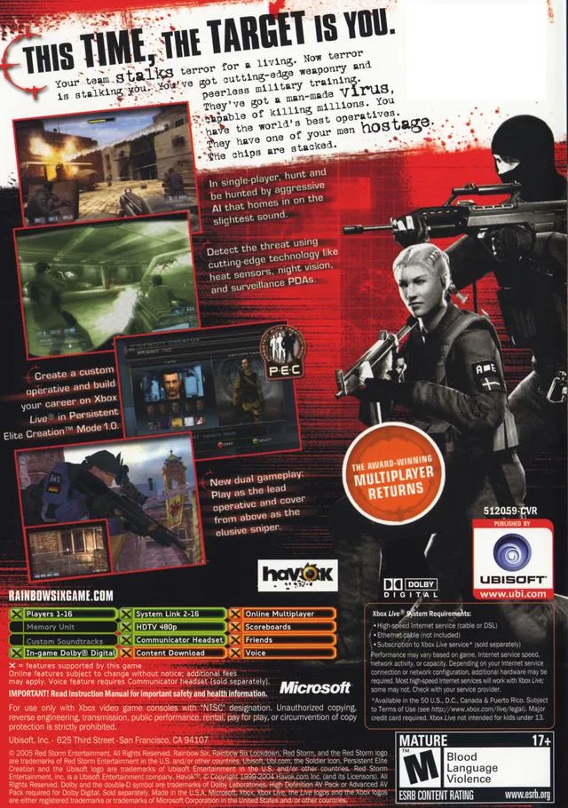 Tom Clancy's Rainbow Six: Lockdown box back