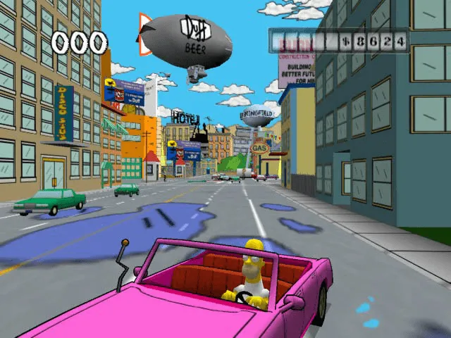 Backdrop artwork for The Simpsons: Road Rage