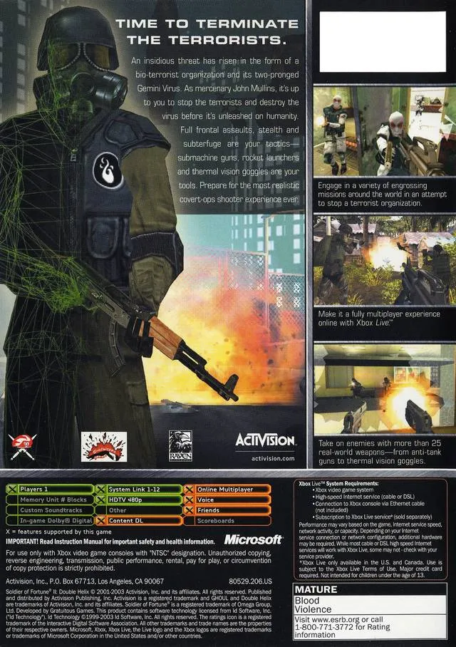 Soldier of Fortune II: Double Helix box back