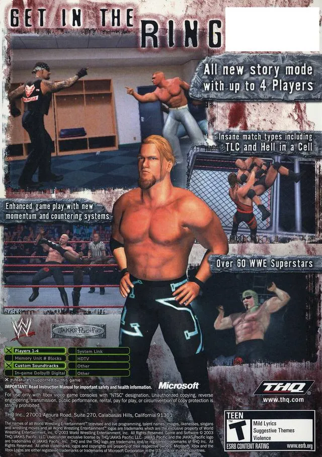 WWE Raw 2 box back