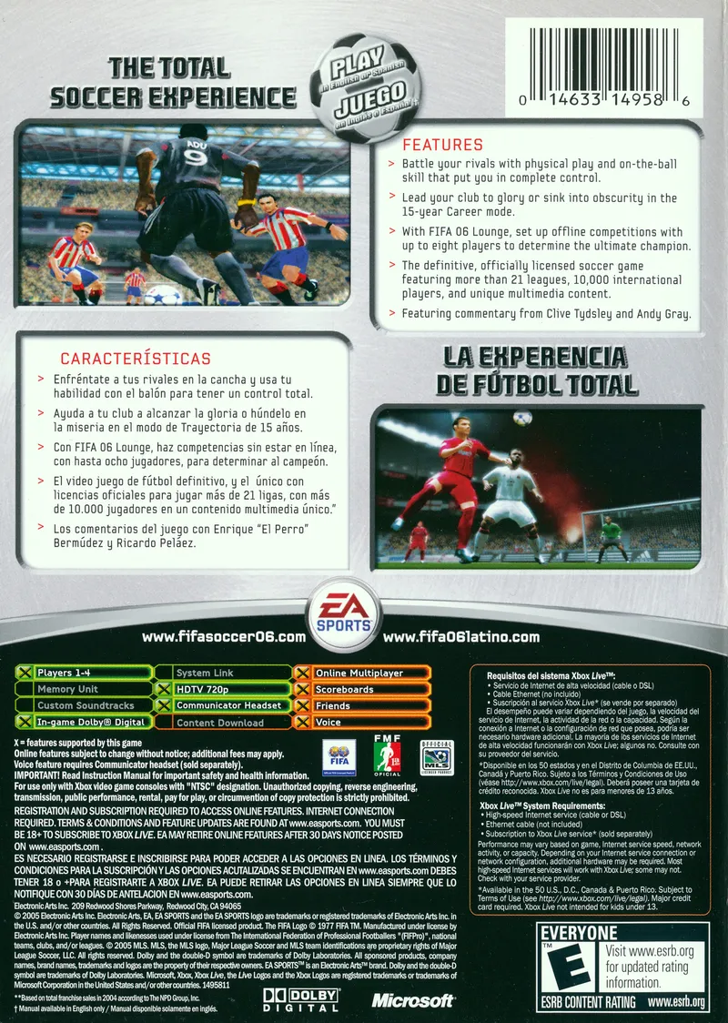 FIFA Soccer 06 box back