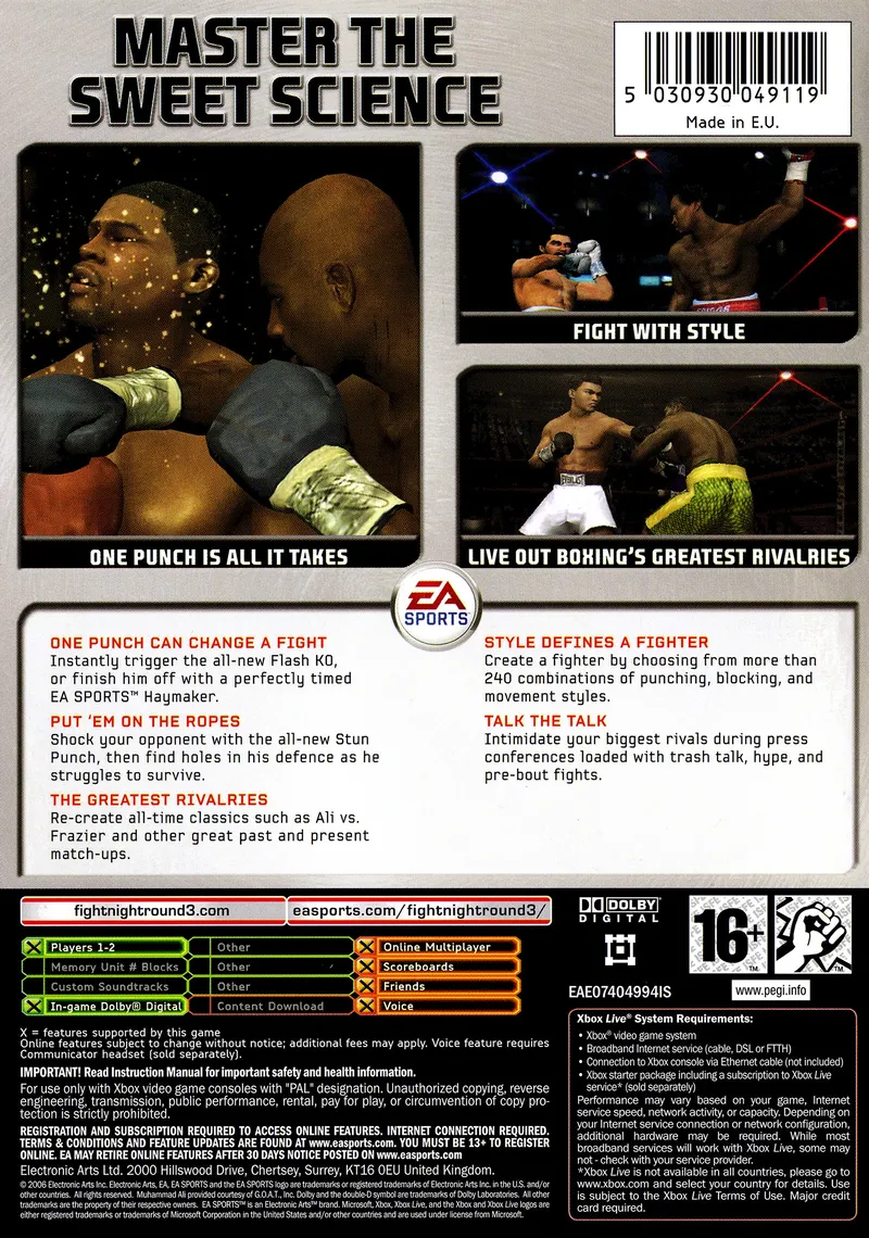 Fight Night Round 3 box back